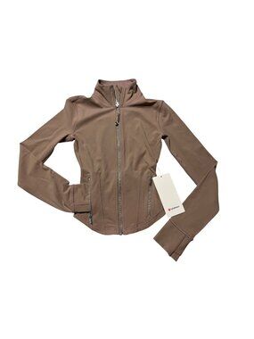 Lululemon Define Mesh-Back Jacket Nulu Ashen Rose Tight Fit Waist Length Size 2